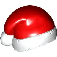 Santa Hat with Red Top Pattern
