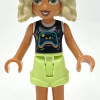 Nova - Black Top, Bright Light Yellow Shorts