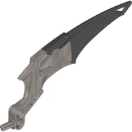 Large Figure Wing, Makuta Marbled Pearl Light Gray Pattern