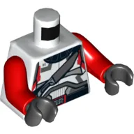 Torso Republic Trooper Armour Print, Knife Sheath Print, Red Arms, Black Hands