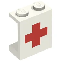 Panel 1 x 2 x 2 with Red Cross Print