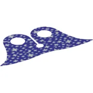 Neckwear Cape Collar, Pointed with Iridescent Stars and Moons Print