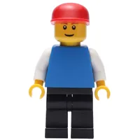 Blue Torso, Black Legs, Red Cap