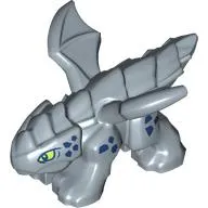 Creature, Dragon, Baby, Dark Blue Markings, Lime Eyes print