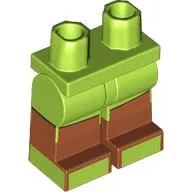 Hips with Lime Legs and Dark Orange Boots Pattern with Lime Shoes print