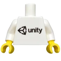 Torso, Unity Logo Print, White Arms, Yellow Hands