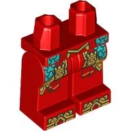 Hips and Red Legs with Dark Turquoise Scaled Robe, Gold Trim, Sash, Toes print