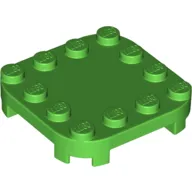Plate Round Corners 4 x 4 x 2/3 Circle with Reduced Knobs
