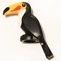 Animal, Bird, Toucan with White Chest, Yellow Beak with Black/Red Spots