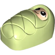 Bundled Child / Papoose with Light Nougat Face, Eyes with White Pupils, Eyebrows Print