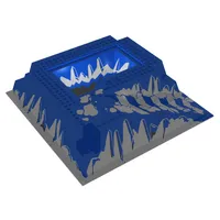 Baseplate Raised 32 x 32 with Ramp and Pit, Ice Print