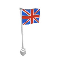 Flag on Flagpole with Grove and United Kingdom Print