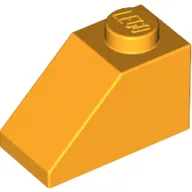 Brick Sloped 45° 2 x 1 with Bottom Pin