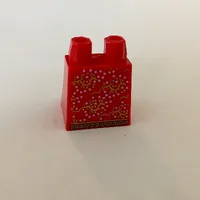 Hips and Legs Under Dress/Robe with Gold and Pink Blossom Flowers Print