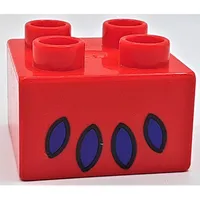 Duplo Brick 2 x 2 with Lion's Paw / Foot Print
