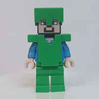 Steve in Bright Green Helmet and Armor