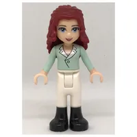 Theresa - Light Aqua Top, White Trousers