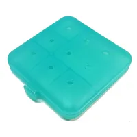 Clikits Container Box, Square with 3 x 3 Holes Arrangement - Hinged