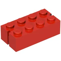 Brick 2 x 4 without Bottom Tubes, Slotted (with 2 slots)