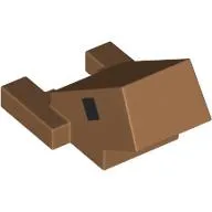 Animal Body Part, Head Blocky Armadillo with Black Eyes print