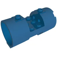 Cylinder 3 x 6 x 2 2/3 Horizontal Solid Studs