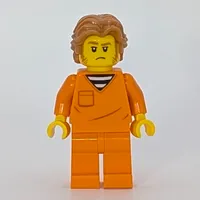 Criminal, Orange Prison Jumpsiut, Medium Nougat Hair