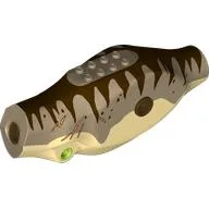 Animal Body Part, Dinosaur, Tyrannosaurus Rex Body with Dark Tan Top with Dark Brown Stripes Print