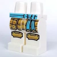 Hips and White Legs with Gold Knee Caps, Loins, Dark Turquoise Belt print