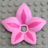 Clikits Icon Accent, Flower 6 x 6 x 2/3 with Dark Pink Petals Print