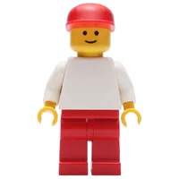 Man, White Torso, Red Legs, Red Cap (3626b Head)