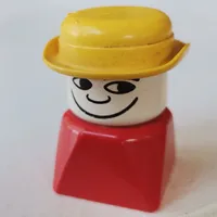 Duplo 2 x 2 x 2 Figure Brick Early, Bowler Hat Yellow