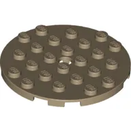 Plate Round 6 x 6 with Hole