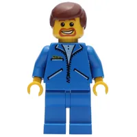 Blue Vest, Blue Legs, Reddish Brown Hair, Beard