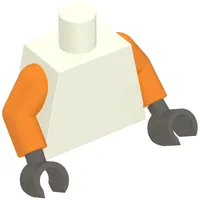 Torso, Orange Arms, Dark Bluish Gray Hands [Plain]