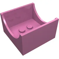 Box 4 x 4 x 2 Bottom with Semicircle Cut-out Ends