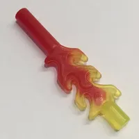 Bar 4L with Flame Protrusions and Marbled Trans-Yellow Pattern