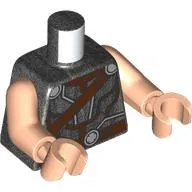 Torso, Silver Armor Lines, Reddish Brown Strap, Belts print, Light Nougat Arms and Hands