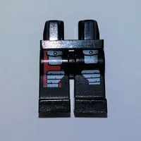 Hips and Black Legs with Gray Pockets and Red Stripe Print (Cam)