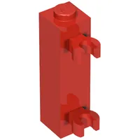 Brick Special 1 x 1 x 3 with 2 Clips Vertical [Solid Stud, Thick U Clips]