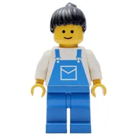 White Torso, Blue Overall, Black Hair