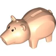 Animal, Pig with Coin Plug Hole and Hole for Hat, with Eyes Print (Hamm)