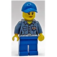 Coast Guard, Woman, Sand Blue Shirt with Badge, Blue Cap