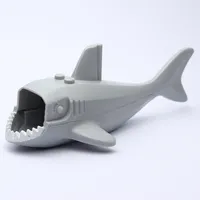 Animal Body Part, Shark Body with Gills and White Teeth Print