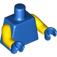 Torso, Yellow Arms, Blue Hands [Plain]
