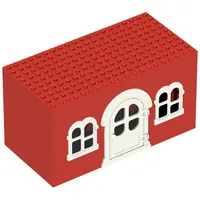 Fabuland, Building, House Block with White Door and White Windows