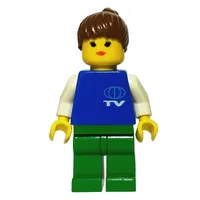 TV Worker - Blue Torso, Green Legs, Female