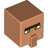 Minifig Head Special, Cube with Nose with Green Eyes print