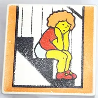 Duplo Tile 2 x 2 x 1 with Mosaic, Home 10 print - 9221-1