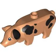 Animal, Pig, Large with Black Spots and Ear Print