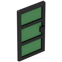 Door 1 x 4 x 6 with 3 Panes with Trans-Green Glass